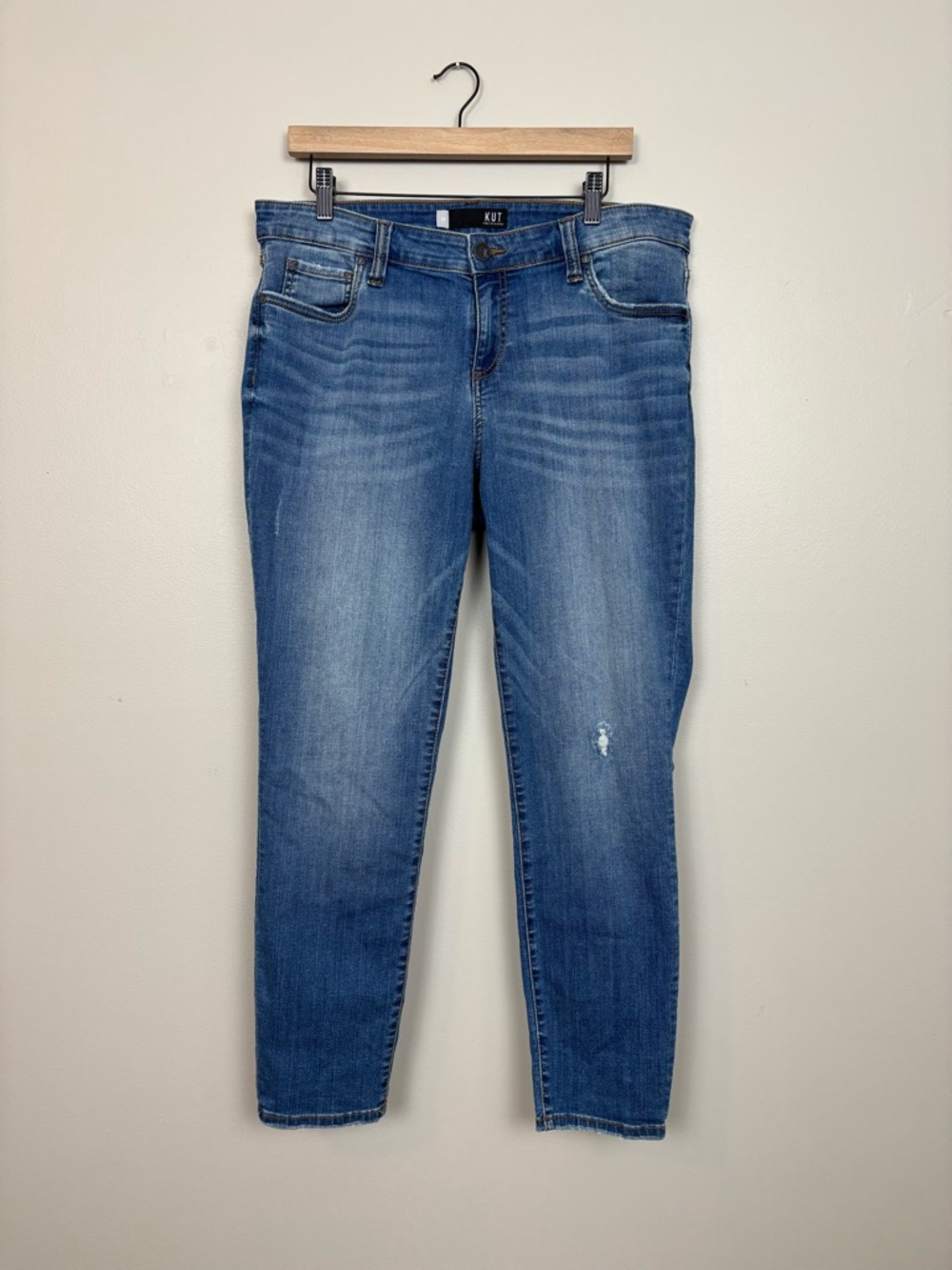 Kut From The Kloth Jeans Womens 14 Blue Connie Ankle Skinny Mid Rise Denim